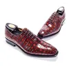 Sapatos de vestido Chue Homens Formal Crocodilo Couro Casamento Negócios Lazer