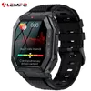 ملحقات Lemfo Smart Watch Men Bluetooth اتصل 350mah Watches Watches Smartwatch 2023 لـ Android iOS Phone 1.85 بوصة 240*280 HD