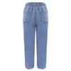 Jean Boyfriend taille haute pour femme, pantalon Long en Denim, couleur unie, ample, de rue, nouvelle collection été 2023