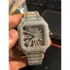 10A Designer Diamond Watches Orologio con diamanti Sier Moissanite Nuovo scheletro PASS Quarzo zaffiro con movimento superiore TEST completo Fuori scatola di qualità ghiacciata Uomo VIAQ