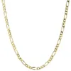 14K geelgouden massieve 2 mm dunne Figaro-ketting voor dames 18 2625