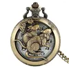 Taschenuhren, Quarzuhr, traditionelles chinesisches Sternzeichen, Maus, arabische Ziffern, analoge Uhr, Anhänger, Halskette, Skelett, Unisex, Geschenke