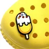 Single Sale 1PCS Silicone PVC Ice Cream Croc Cute Sweet Cone Shoes Charms Fit For Wristband Hole Slipper Kids Presents