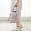 Storage Bags Travel Large Capacity Mesh Nylon Cosmetic Bag Organizer Foldable Casual Drawstring Rope Bundle Pocket Washing