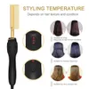 Straighteners Heating Comb Gold Hair Straightener Multifunctional 2 in 1 Electric Flat Irons Straightening Brush Hot Comb Wet and Dry Hair