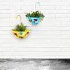Vases muraux détachables bureau de jardin extérieur facile à installer pot de fleur fer art multifonction parapluie forme patio arrière-cour