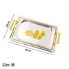 Assiettes plateau rectangulaire en argent, assiette à fruits en métal, plats de cuisine pour dîner au Restaurant El