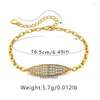 Strand Ccgood Trendy Woman Jewelry 2023 Rhinestone Armband For Women Gold Plated 18 K High Quality Minimalist Girl Gift Pulseras Mujer