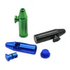 Bullet Rocket -formad snus Snorter Sniff Dispenser rökrör Aluminiummetall nasal hållbar för tobakscigaretthandrör