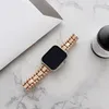 Bracelet en acier perlé pour Apple Watch 8 Ultra 7 SE 6 5 4 3 Series Bracelet de luxe Iwatch bandes 49mm 42mm 40mm 38mm bracelets remplaçables accessoires 1 pièces