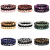 Beaded Strands 3 pièces ensemble bracelets en pierre naturelle pour femmes hommes mode 8MM perles bracelet ensembles rose quartzs améthystes Sodalite Hem228u