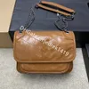 حقيبة مان نيكي مصمم الأزياء Cassandre سلسلة رفرف Crossbody حقيبة كبيرة للتنقل اليومي أكياس الكتف الكتف