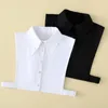 Bow Ties Black White Fake Collar For Women Shirt Sweater Detachable False Lapel Blouse Tops