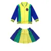 Set di abbigliamento 2023 Uniformi scolastiche per bambini Corea Britannico Ragazzi Ragazze Set di cotone Studente primario Classe Indossare costumi di prestazione 100-190 cm