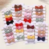 Hair Accessories 5Pcs/Set Elastic Baby Headband Solid Corduroy Ribbon Bow Headscarf Hairband Born Cute Knitted Babe