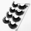 Cílios postiços 25mm imitação de cabelo de vison 5d multi-nível grosso ondulação 4 pares maquiagem para mulheres cosplay mangá beleza