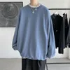 Sweat-shirt à capuche pour hommes, couleur unie, surdimensionné, Baggy, mode automne, pulls décontractés, Style coréen, hauts vêtements