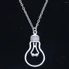Chains 20pcs Fashion Necklace 19x35mm Light Bulb Pendants Short Long Women Men Colar Gift Jewelry Choker