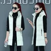 Waistcoats Autumn Winter Hooded Vest Down Jacka Female Parkas Slim Sleeveless Coat Thicken Long Casual Dragkedja Outwear Women's Waistcoats