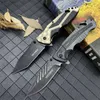 Utomhus aluminiumlegering Handtage Folding Fick Knifing Camping Hunting EDC Knives With Rope Cutter