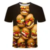 T-shirts pour hommes 2024 été Hawaii numérique décontracté en plein air haut tendance à manches courtes col chemise imprimée en 3D