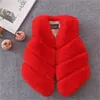 2024 Autumn and Winter New Children's Jackets Patchwork Imitation Fur Vest for Boys and Girls Thickened Fashion Elegant Faux Fur Coat