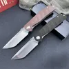 Couteau de poche pliant tactique à manche russe G10, lame en acier D2 pour l'extérieur, couteaux EDC de chasse et de Camping