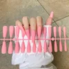 False Nails 24st Fashion Artificial Fake with Jelly Lim Long Ballet Wearable Full Cover Nail Tips Press On Art