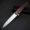 High quality Red Rosewood Handle Pocket Knife D2 Steel Blade Camping Hunting EDC Folding Knives