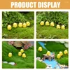 Decorações de jardim 60 pcs micro paisagem pequeno banheiro minúsculos patos estátua animal