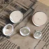 Boyute 100st runda 8mm 10mm 12mm 14mm 16mm Cabochon Base Silver Silver Plated Stud Earring Blank Tray DIY Jewelry Findings339o