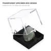 Schmuckbeutel, 12 Stück, Mineral-Standard-Displaybox, Probenetui, transparente Hüllen, praktischer Ohrringhalter, kleine transparente Geschenkboxen aus Kunststoff