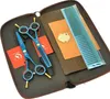 Hair Scissors 55quot Professional Hairdressers Cutting Thinning Tesouras Japan Steel Salon Barbers Shears With Leather Bags A008842021