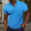 Polos masculinos verão tendência moda de manga curta casual lapela camisa de fitness de secagem rápida de alta qualidade marca tops modelos de designer