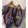 Sapatos de vestido Leimanxiniu Crocodilo Homens Formal Handmade Sapato de Couro Real para Masculino