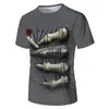 T-shirts pour hommes 2023 T-shirt imprimé en 3D Skeleton Fun Hommes et femmes Street surdimensionné manches courtes