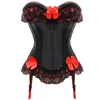 Shapers Femmes Sexy Dentelle Corset Bowknots Désossé Overbust Corselet Bustiers Taille Formateur Cincher Body Shaper Minceur Tops Plus Taille S-6XL