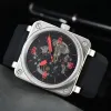 2023 nuevos relojes de pulsera para hombre reloj mecánico automático con campana para hombre cuero marrón negro caucho ross relojes regalo