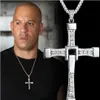 Hanger Kettingen Fast And Furious 9 Ketting Religieuze Kristallen Kruis Dominic Toretto Film Sieraden Voor Mannen Gift239H