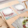 Table Mats Merry Christmas Place Washable Winter Holiday Placemats