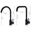 Kitchen Faucets Matte Black/White Sink Faucet Free Hose SUS304 Stainless Steel 360 Rotation Water Tap Single Handle Mixer
