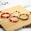 Strand Vintage Etnische Veelkleurige Kralen Armbanden Handgebreid Katoen Rood Touw Leuke Geluksarmband Handaccessoires Geschenken