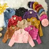 Vestes enfants portent une veste en cuir colorée pour enfants Pu manteau vêtements d'extérieur enfant en bas âge volants à manches longues printemps