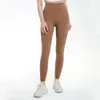 Yoga Outfit Solide Couleur LL88 Femmes Pantalons pour taille haute Sports Gym Vêtements Porter des leggings élastiques Fitness Lady Collants complets Pantalon d'entraînement