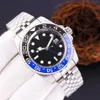 Herrklocka armbandsur dhgate svart keramisk bezel rostfritt stål 40mm klocka 116710 automatisk GMT mekanisk rörelse master 262Z