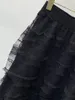 スカート2023フェミニンでいっぱいのフランスの流れるレースのレイヤーケーキスカートパターン