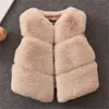 Gilet en fausse fourrure pour enfants, manteau pour filles, populaire, pour garçons, à la mode, manteaux décontractés, nouvelle collection automne hiver 2024