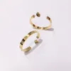 2023 Titanium Steel Gold Hoop Stud arring for Woman الرائعة الأزياء البسيطة C Diamond Ring Lady Orrings Jewelry Gift2388