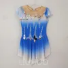 Zużycie sceniczne Liuhuo łyżwiarka figurowa odzież Dostosowana ocena Niebieska sukienka dla dzieci