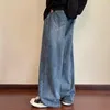 Män jeans baggy män y2k överdimensionerad hög midja denim byxor manliga streetwear 90 -tal breda benbyxor hip japansk avslappnad